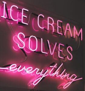The Fascinating World of Ice Cream! image 4 jpeg ice cream solves everything pink neon sign frosted fusions