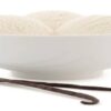 A-Classic-Homemade-Vanilla-Bean-Frozen-Yoghurt-featured-image-200x600w-3-scoops-of-vanilla-froyo-in-white-disch-with-2-vanilla-beans-to-the-side-frosted-fusions