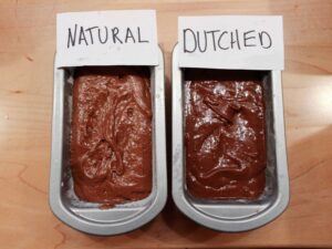 Irresistibly-Decadent-Homemade-Chocolate-Ice-Cream-pinterest-image-7-jpeg-natural-cocoa-powder-mixture-in-tray-vs-dutch-processed-cocoa-powder-mixture-in-tray-frosted-fusions