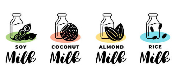 Dairy Free vs Lactose Free Whats the Difference image 3 sign displaying soy milk coconut milk almond milk and rice milk as alternatives for a diary free diet frosted fusions