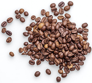 The Perfect Brew Homemade Coffee Ice Cream image 2 pile of coffee beans white background frosted fusions