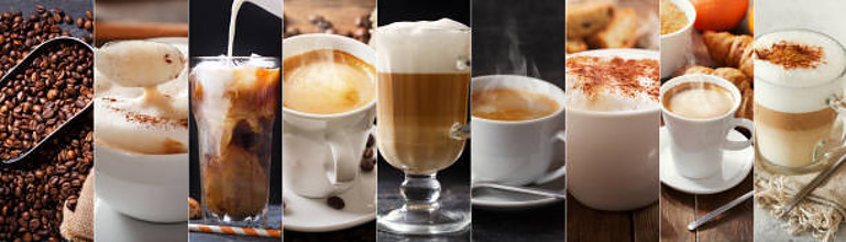 The Perfect Brew Homemade Coffee Ice Cream image 4 line up of several different coffee styles frosted fusions