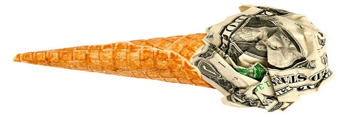 Move-over-Mr-Musk-Ice-Cream-is-The-Next-Big-Thing-featured-image-200x600w-ice-cream-cone-with-dollar-bills-stuffed-into-it-landscape-frosted-fusions
