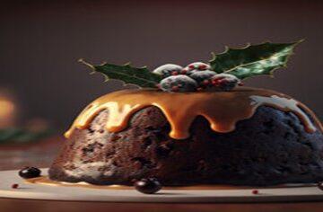 Christmas-Pudding-But-Not-As-You-Know-it-featured-image-200x600w-christmas-pudding-topped-with-holly-leaves-christmas-decorations-surrounding-and-brandy-butter-topping-frosted-fusions