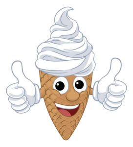 The-Ninja-Creami-A-Detailed-Review-image-9-soft-serve-ice-cream-cone-caricature-with-thumbs-up-frosted-fusions