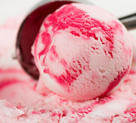 Homemade Ice Cream Treats For Valentines Day image 10 raspberry ripple ice cream being scooped frosted fusions