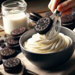 An-Irresistibly-Easy-Homemade-Oreo-Ice-Cream-Recipe-image-3-bowl-of-ice-cream-with-oreo-cookies-being-mixed-in-with-whisk-frosted-fusions