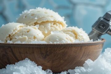 Rock-Solid-Solutions-Why-Is-My-Homemade-Ice-Cream-So-Hard-Update-Apr-25-featured-image-bowl-of-ice-cream-with-hammer-Frosted-fusions