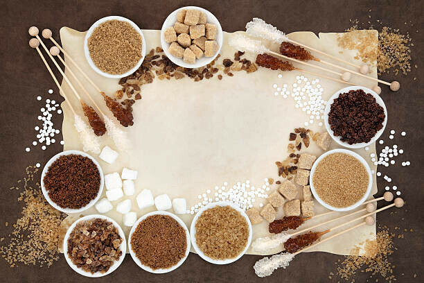 Homemade Ice Cream Hacks You Need To Know image 4 selection of dushes of sugars brown white and chunks frosted fusions