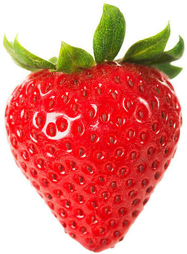 Homemade Strawberry Cheesecake Ice Cream Recipe image 4 single fresh red strawberry white background frosted fusions