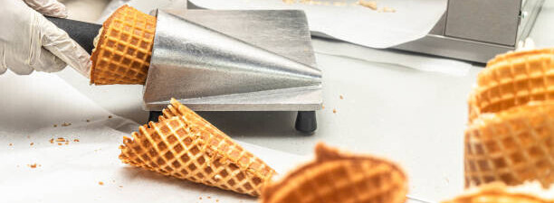 Ice Cream Waffle Cones For Every Diet From Gluten-Sensitive To Dairy Substitutes image 1 waffle cones being rolled frosted fusions
