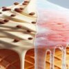 Why-Does-Refrozen-Ice-Cream-Have-A-Different-Texture-featured-image-637x1920w-side-by-side-comparison-of-smooth-ice-cream-and-frosted-ice-cream-in-a-cone-frosted-fusions