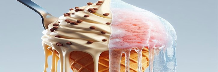 Why-Does-Refrozen-Ice-Cream-Have-A-Different-Texture-featured-image-637x1920w-side-by-side-comparison-of-smooth-ice-cream-and-frosted-ice-cream-in-a-cone-frosted-fusions