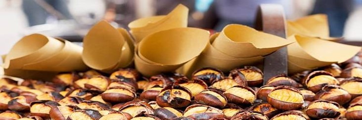 Homemade-Roasted-Chestnut-Ice-Cream-Recipe-featured-image-207x620w-cropped-pile-of-roasted-chestnuts-with-paper-cones-for-serving-frosted-fusions