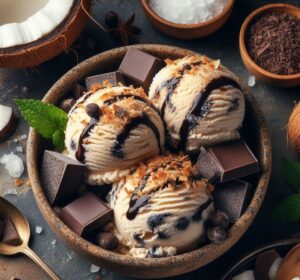 Dairy-Free-Coconut-Based-Frozen-Treats-–-Creamy-Dreamy-100-Delicious-image-4-toasted-coconut-ice-cream-with-fresh-coconut-and-chocolate-chunks-frosted-fusions