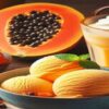 Homemade-Tropical-Papaya-Ice-Cream-Sorbet-Froyo-Recipes-To-Beat-The-Winter-Blues-featured-image-637x1920w-glass-with-papaya-froyo-dish-with-papaya-ice-cream-frosted-fusions