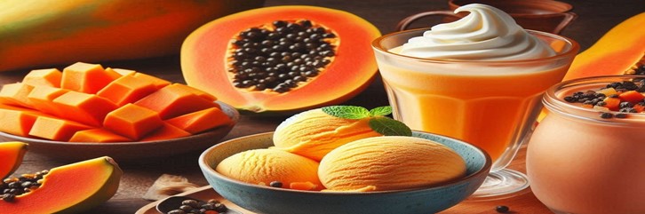 Homemade-Tropical-Papaya-Ice-Cream-Sorbet-Froyo-Recipes-To-Beat-The-Winter-Blues-featured-image-637x1920w-glass-with-papaya-froyo-dish-with-papaya-ice-cream-frosted-fusions
