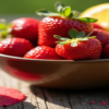 Homemade-Strawberry-Sorbet-Recipe-featured-image-637x1920w-scoop-of-strawberry-sorbet-with-fresh-strawberries-and-lemon-Frosted-Fusions