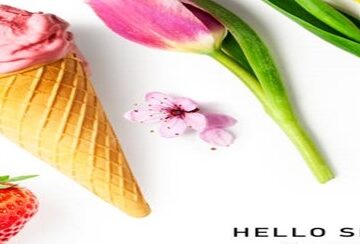 No-Leap-Just-A-Scoop-Ice-Cream-Flavours-To-Spring-Into-March-featured-image-207x620w-ice-cream-cone-with-scoop-of-pink-ice-cream-and-flowers-with-sign-hello-spring-frosted-Fusions