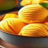 Homemade-Mango-Chilli-Sorbet-–-Naturally-Vegan-Dairy-Free-featured-image-637x1920w-bowl-of-mango-sorbet-with-fresh-mango-and-fresh-red-chillis-to-the-side-Frosted-Fusions