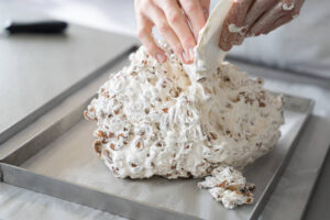 Homemade Nougat Ice Cream – A Classic British Treat Reimagined image 1 nougat being made Frosted Fusions