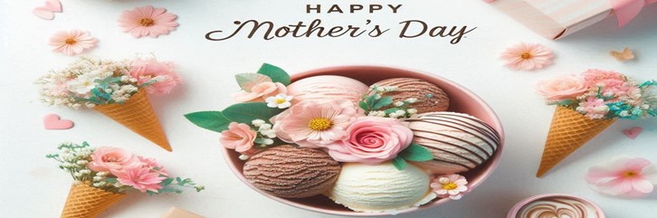 Spring-Inspired-Ice-Cream-Recipes-To-Celebrate-Mothers-Day-featured-image-637x1920w-happy-mothers-day-caption-with-a-bowl-of-ice-cream-and-flowers-and-gifts-Frosted-fusions