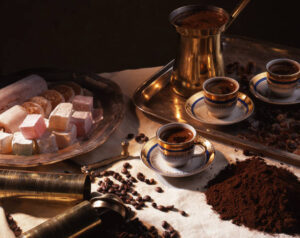Turkish-Delight-Ice-Cream-–-A-Frozen-Twist-On-A-Classic-Treat-image-5 turkish coffee urns and dish with turkish delight Frosted Fusions