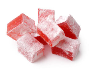 Turkish-Delight-Ice-Cream-–-A-Frozen-Twist-On-A-Classic-Treat-image-8 freshly made Turkish Delight white background Frosted Fusions