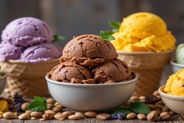 Beyond Vanilla, 13 Unique Ice Cream Flavours To Try This Summer featured image 637x1920w selection of multi coloured ice cream flavours with ingredients Frosted Fusions
