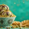 Celebrate Eid With A Viral Dubai-Style Pistachio Chocolate Ice Cream featured image 637x1920w bowl of pistachio and chocolate ice cream with fresh pistachios filo pastry and chocolate to the side Frosted Fusions
