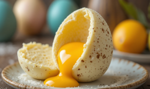 The-Easter-Ice-Cream-Egg-Illusion-–-A-Fun-Unexpected-Easter-Treat-image-3-white-choc-speckled-egg-split-showing-vanilla-ice-cream-centre-with-mango-yolk-Frosted-Fusions