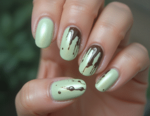 Ice-Cream-Nails-The-Sweetest-Trend-Of-The-Summer-image-7-Dubai-Chocolate-and-pistachio-nails-Frosted-Fusions
