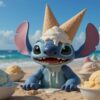 Lilo & Stitch-Inspired Ice Cream Recipes – Aloha From Hawaii To Outer Space Featured Image 637x1920w Stitch on the beach with ice cream on his head Frosted Fusions