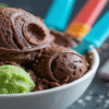 May The Fourth Be With Your Ice Cream Scoops – Join The Frozen Side featured image 637x1920w bowl of dark chocolate ice cream shaped like Dark Star with light sabers and mini Yodas Frosted Fusions