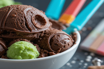 May The Fourth Be With Your Ice Cream Scoops – Join The Frozen Side featured image 637x1920w bowl of dark chocolate ice cream shaped like Dark Star with light sabers and mini Yodas Frosted Fusions