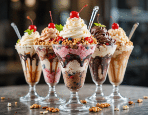 Sundae Funday – Your Guide To Creating A DIY Ice Cream Bar At Home image 6 five different styles of Sundaes Frosted Fusions