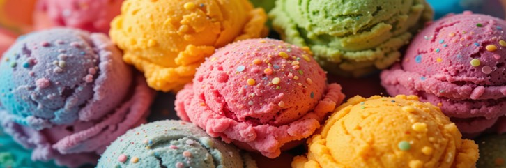 Celebrate-Pride-Month-With-Colour-Flavour-And-Ice-Cream-Featured-image-637x1920w-several-rainbow-coloured-ice-cream-scoops-Frosted-Fusions